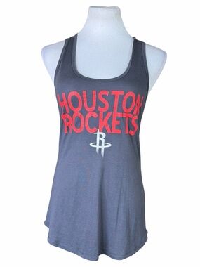 10/$25🦋 Sideline Apparel Navy & Red HOUSTON ROCKETS Racerback Tank - Size Small